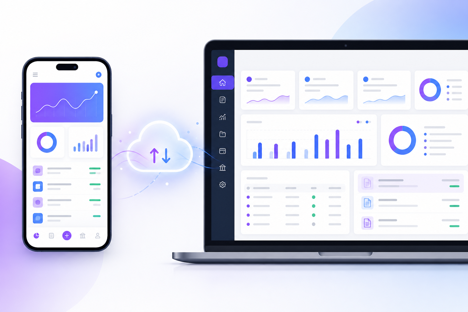 TimeGST multi-device experience — mobile and desktop sync